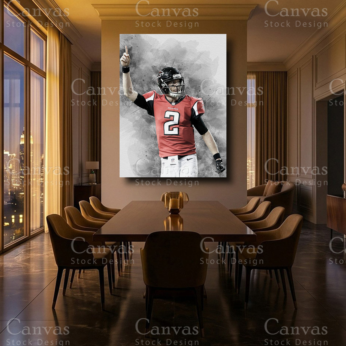 Matt Ryan framed canvas artwork