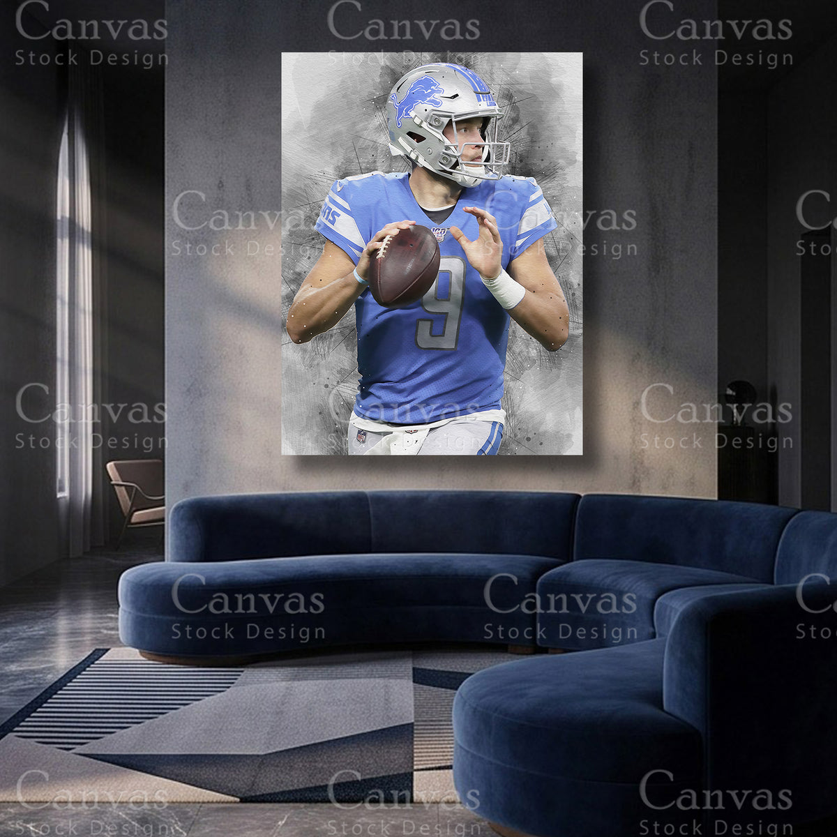 Matthew Stafford football artwork