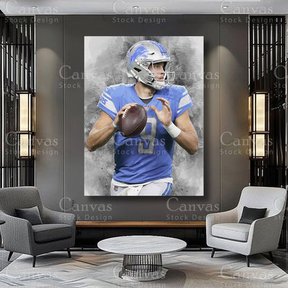 Matthew Stafford quarterback wall art