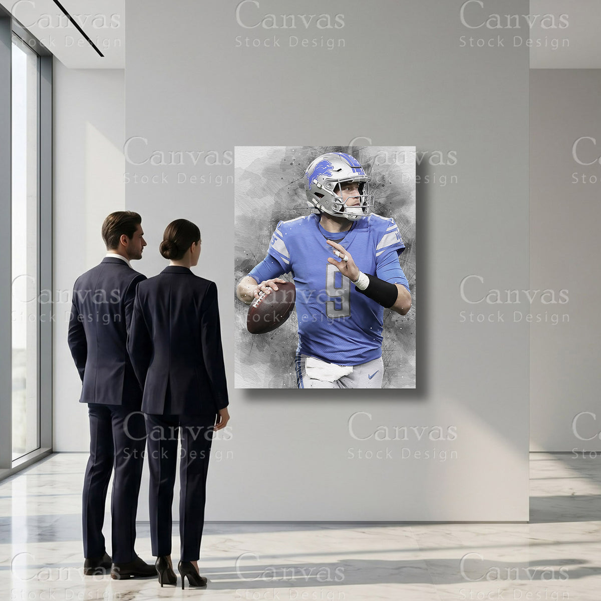 Matthew Stafford sports collector artwork