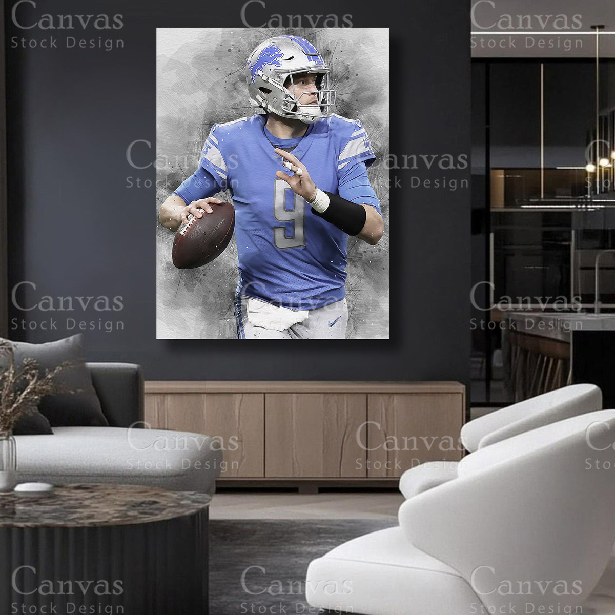 Matthew Stafford quarterback wall decor
