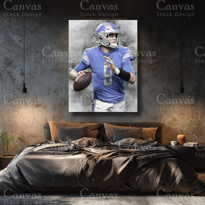 Luxury Matthew Stafford football canvas