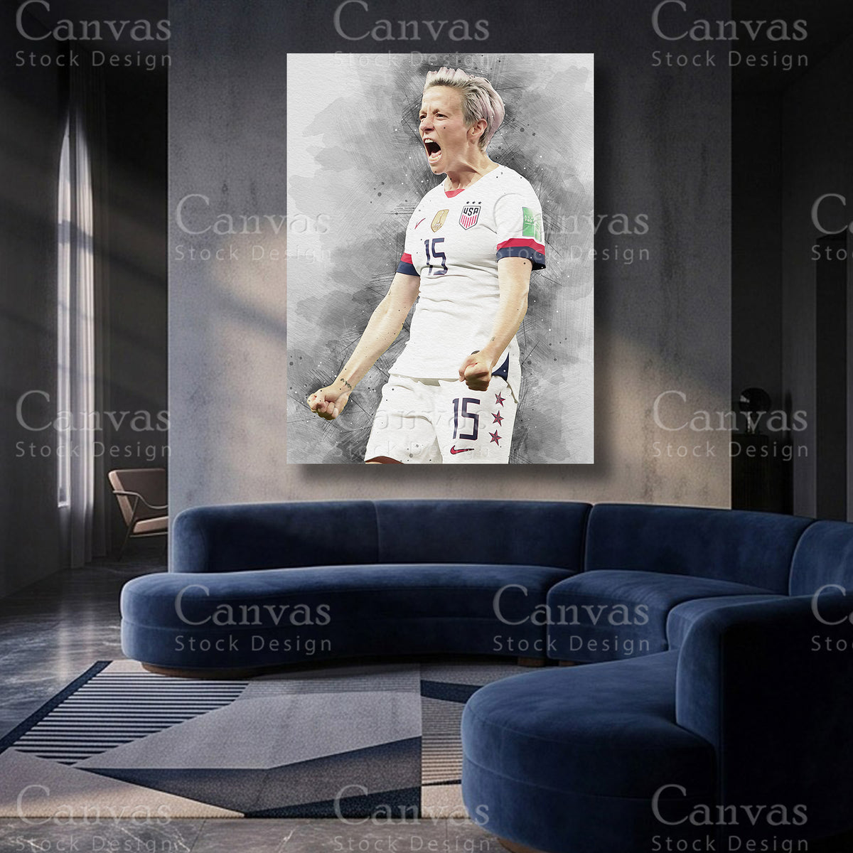 Megan Rapinoe Football Canvas Artwork