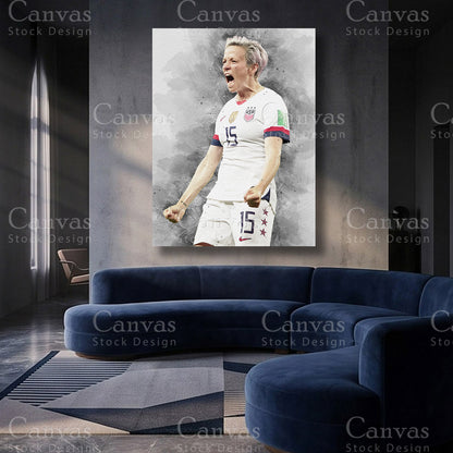 Megan Rapinoe Football Canvas Artwork