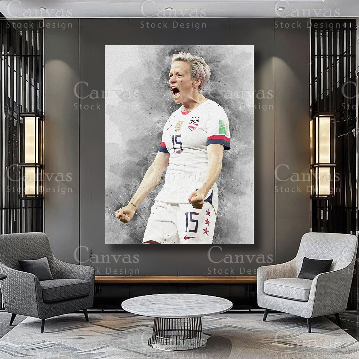 Megan Rapinoe Athlete Canvas Artwork