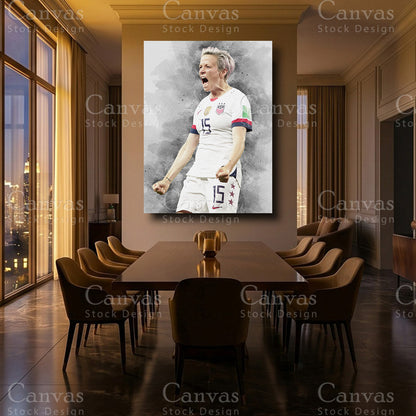 Megan Rapinoe Luxury Football Canvas Art