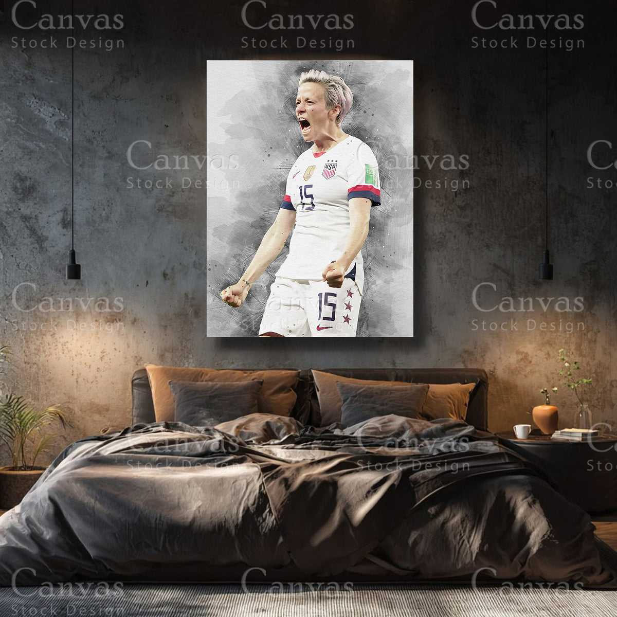 Megan Rapinoe Premium Football Wall Art
