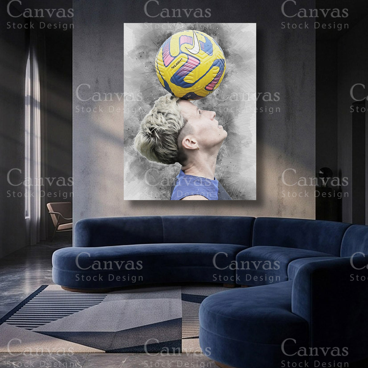 Megan Rapinoe Football Canvas Artwork