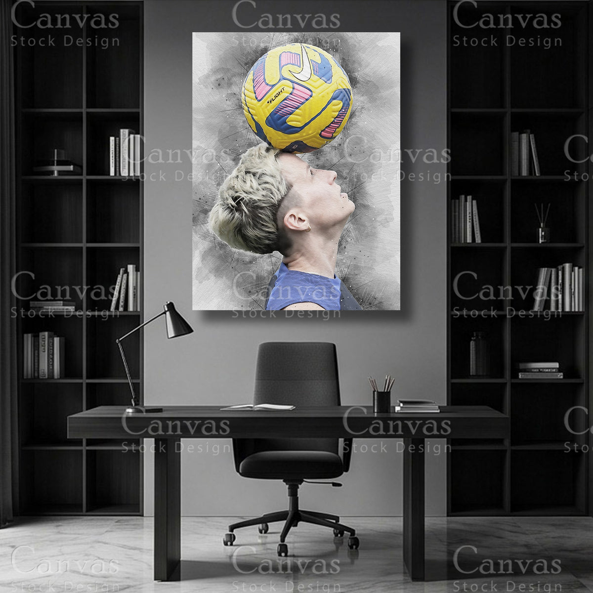 Megan Rapinoe Soccer Canvas Wall Art