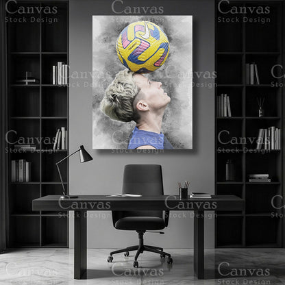 Megan Rapinoe Soccer Canvas Wall Art