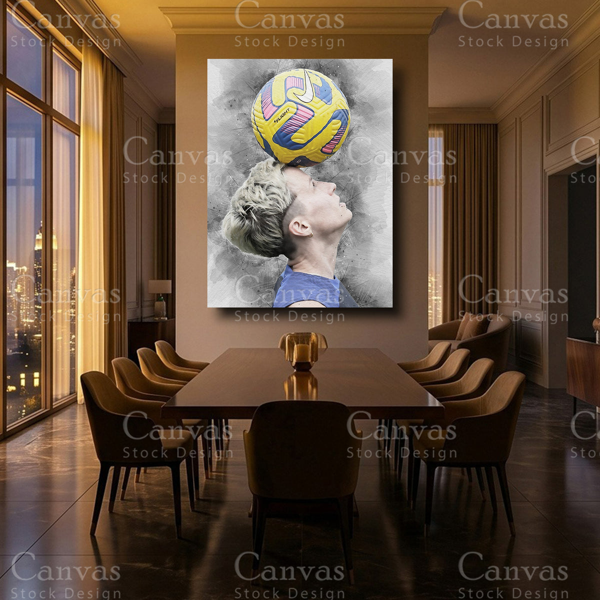 Megan Rapinoe Luxury Football Wall Art