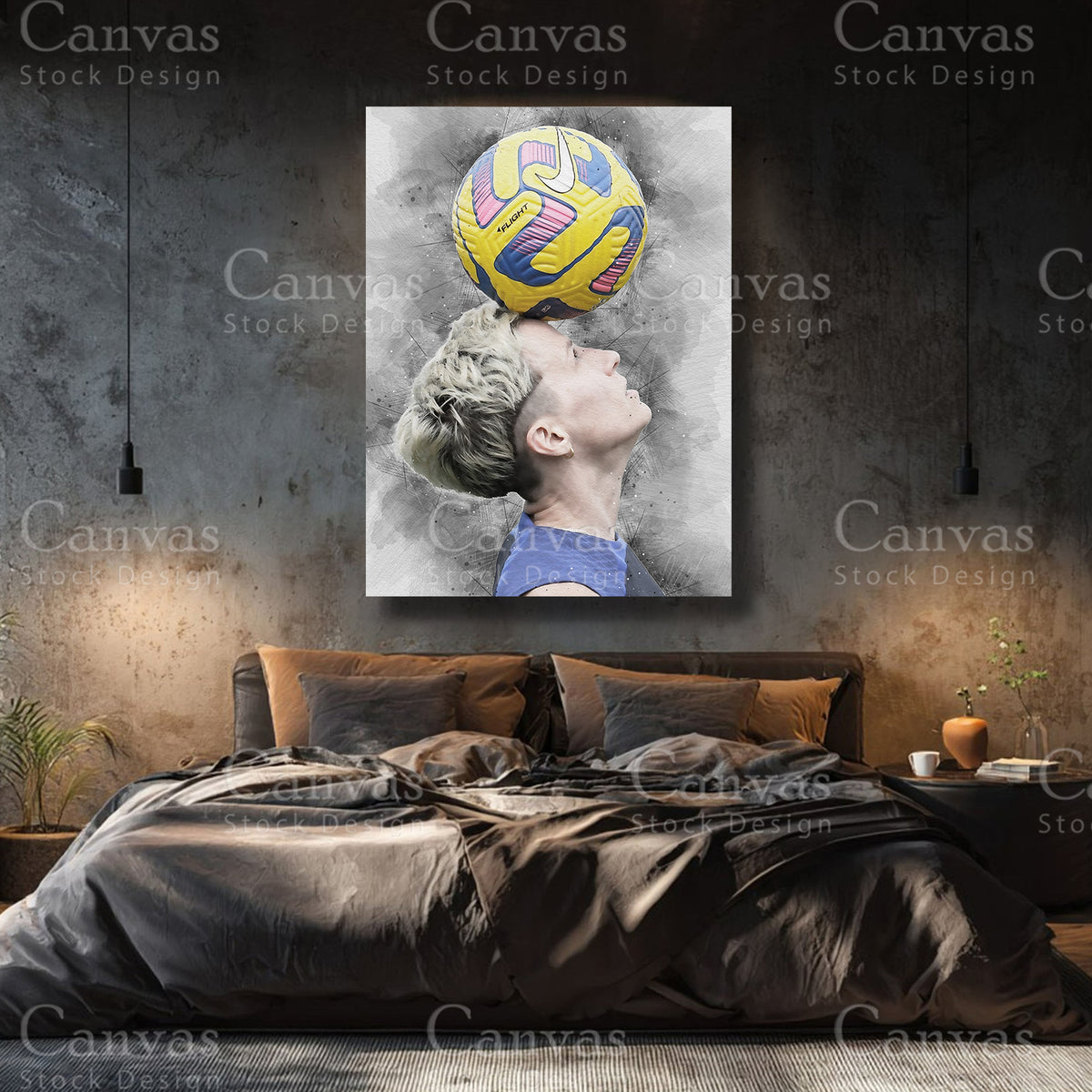 Megan Rapinoe Premium Football Canvas Wall Art