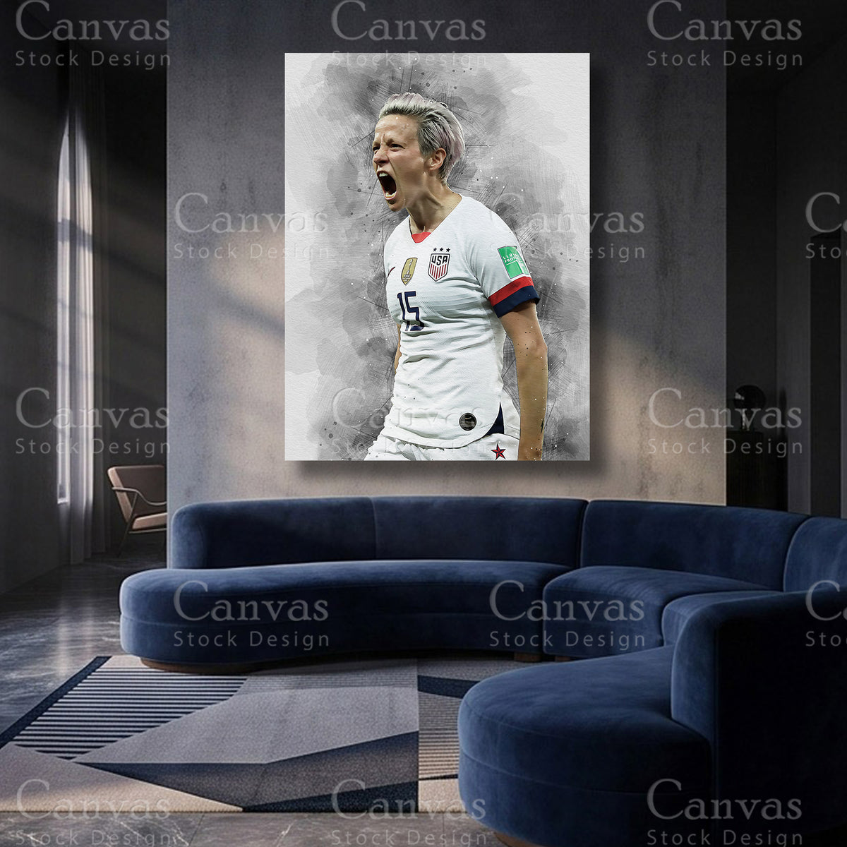 Megan Rapinoe Soccer Canvas Artwork