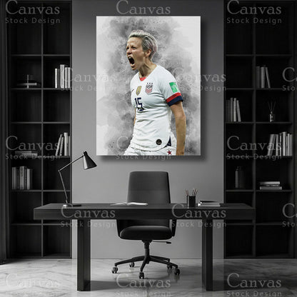 Megan Rapinoe Football Canvas Wall Art