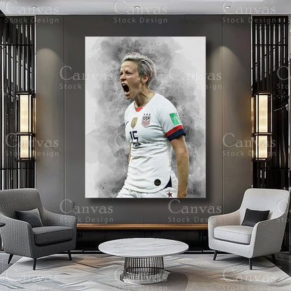 Megan Rapinoe Athlete Wall Art on Premium Canvas