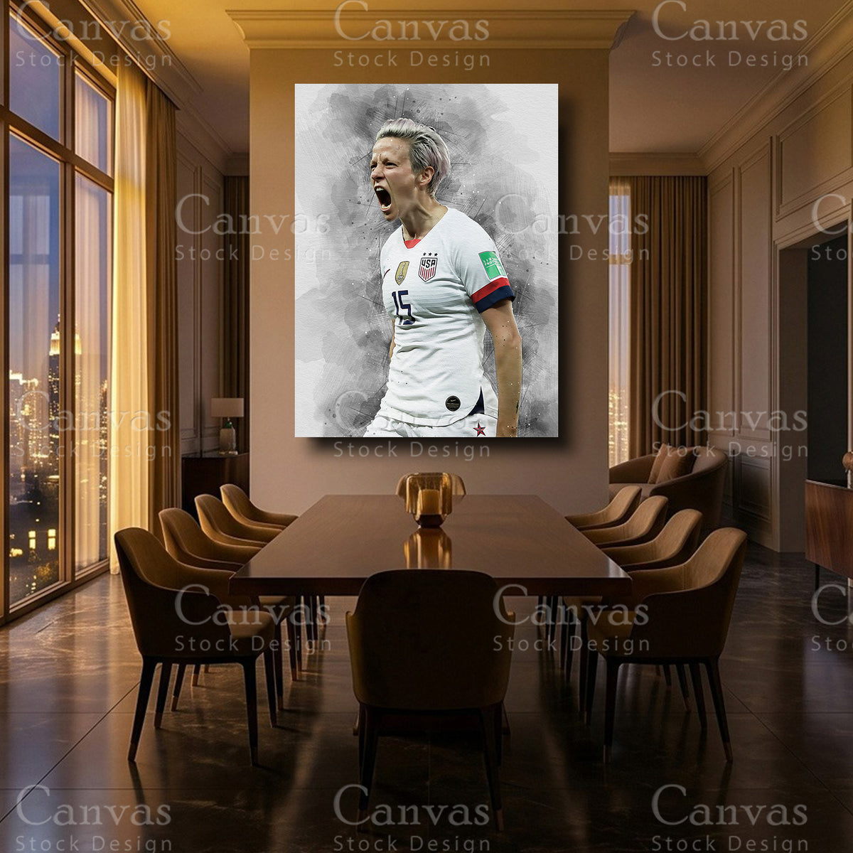 Megan Rapinoe Luxury Soccer Wall Art