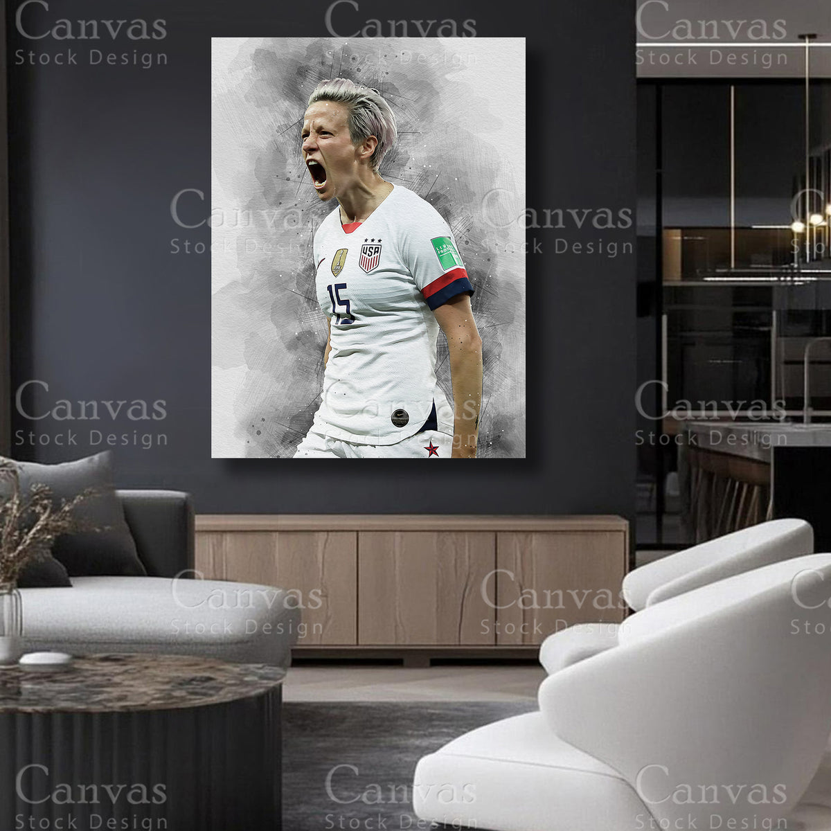 Megan Rapinoe Canvas Art for Refined Interiors