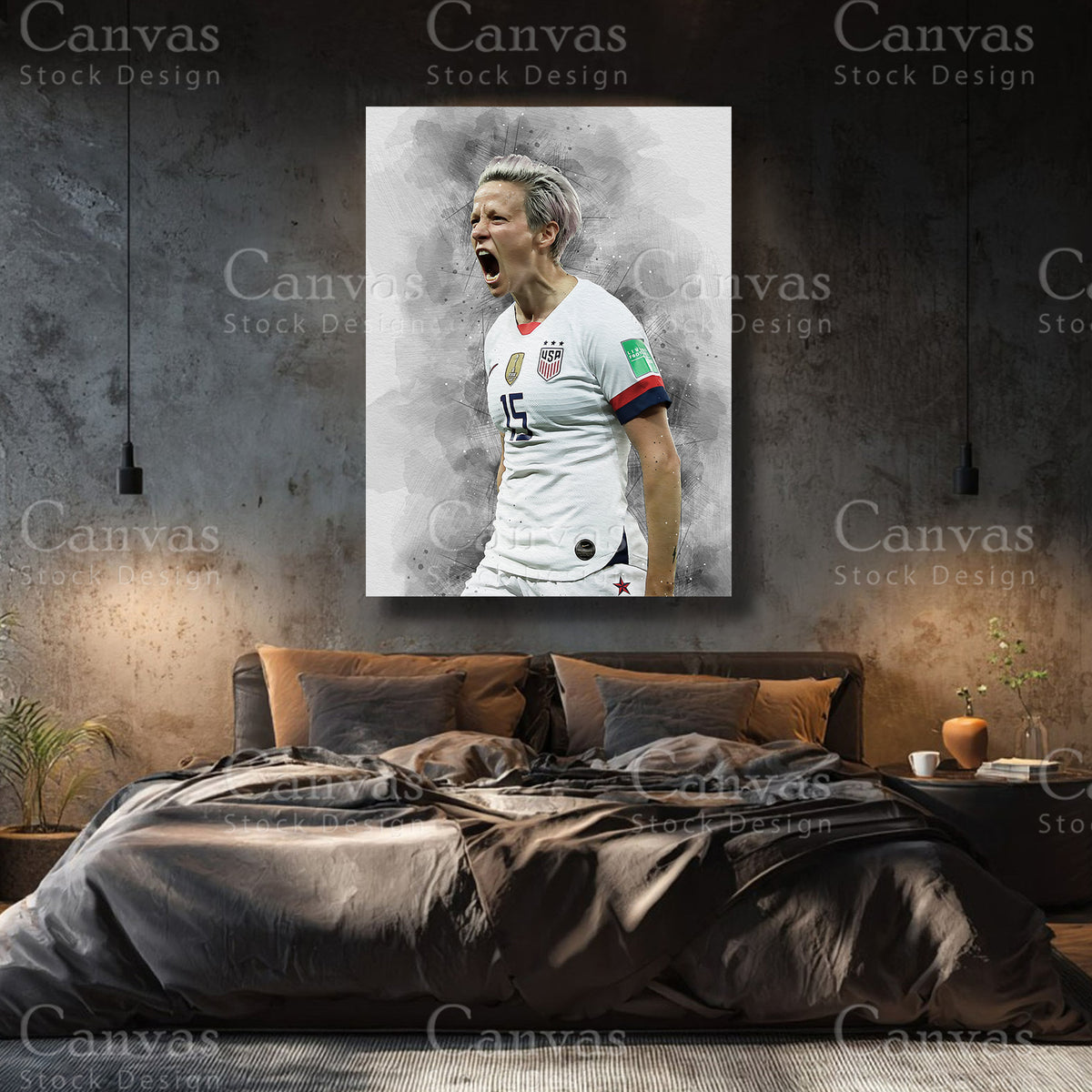 Megan Rapinoe Premium Soccer Canvas Wall Art
