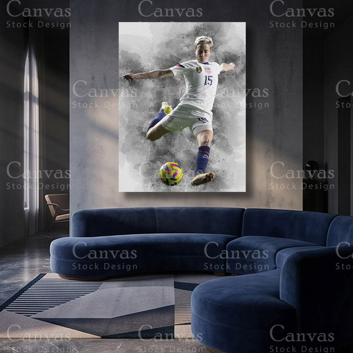 Megan Rapinoe Soccer Canvas Artwork