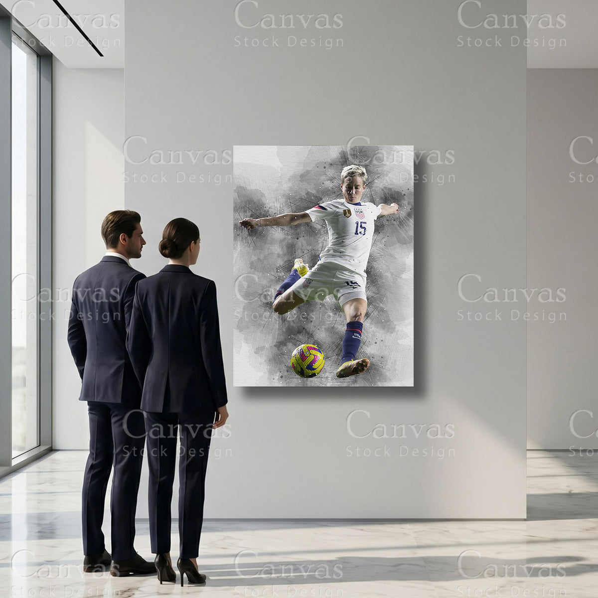 Megan Rapinoe Soccer Sports Wall Art