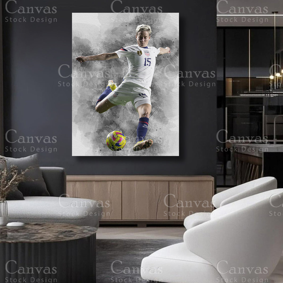 Megan Rapinoe Canvas Artwork for Sophisticated Interiors