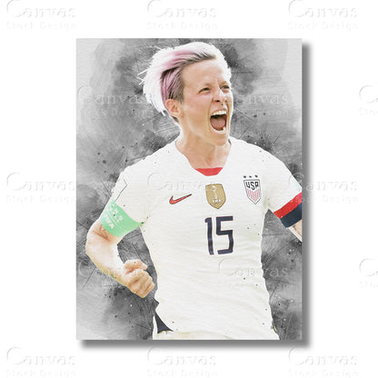 Megan Rapinoe Premier Soccer Canvas Wall Art
