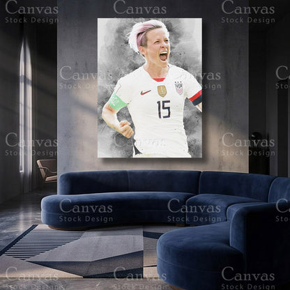 Megan Rapinoe Soccer Canvas Artwork