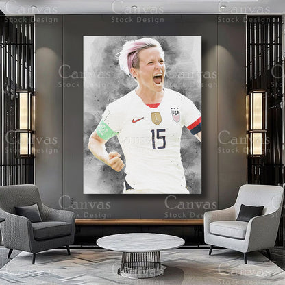 Megan Rapinoe Athlete Artwork on Premium Canvas