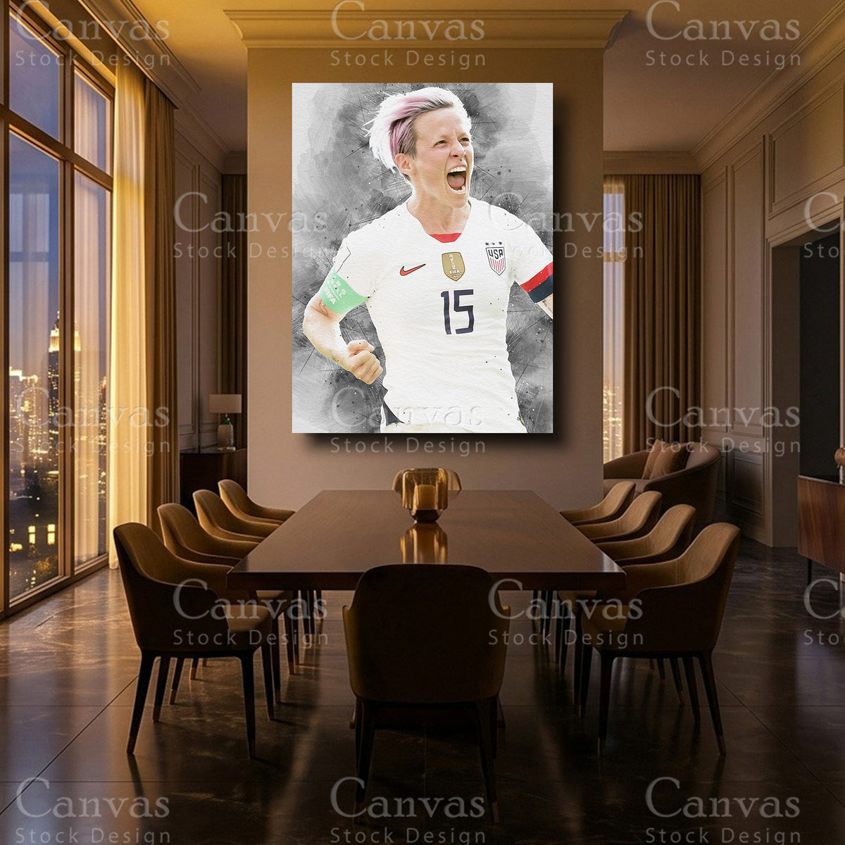 Megan Rapinoe Luxury Soccer Canvas Art