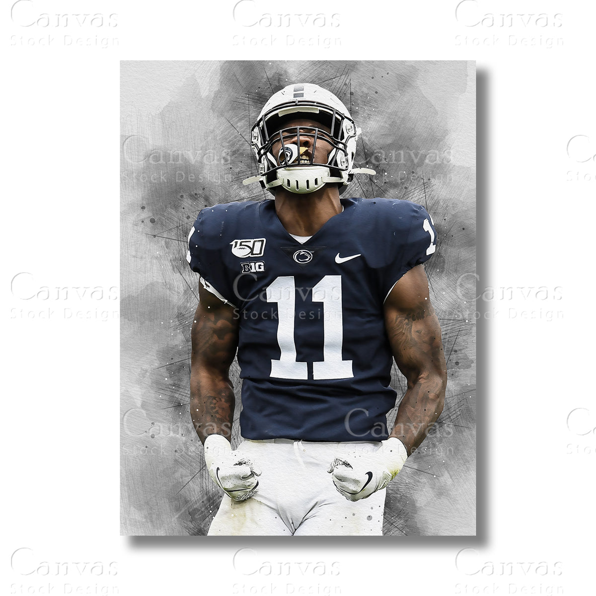 Micah Parsons canvas wall art