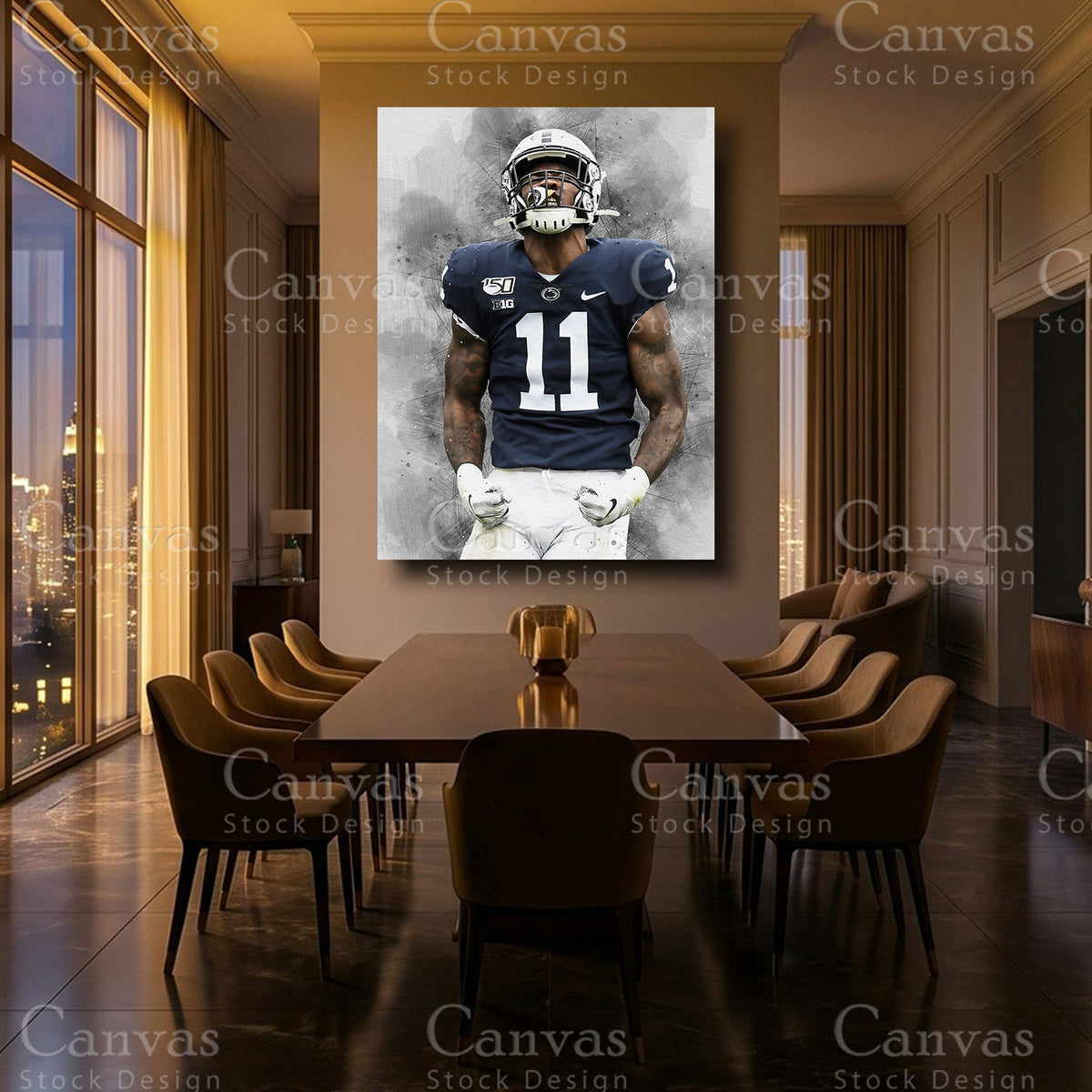 Micah Parsons framed canvas artwork