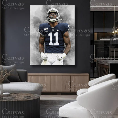 Micah Parsons defensive player wall art