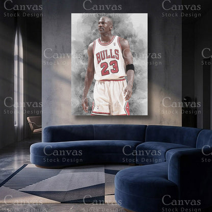 Michael Jordan NBA canvas artwork