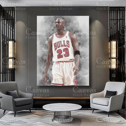 Michael Jordan athlete artwork for sophisticated interiors
