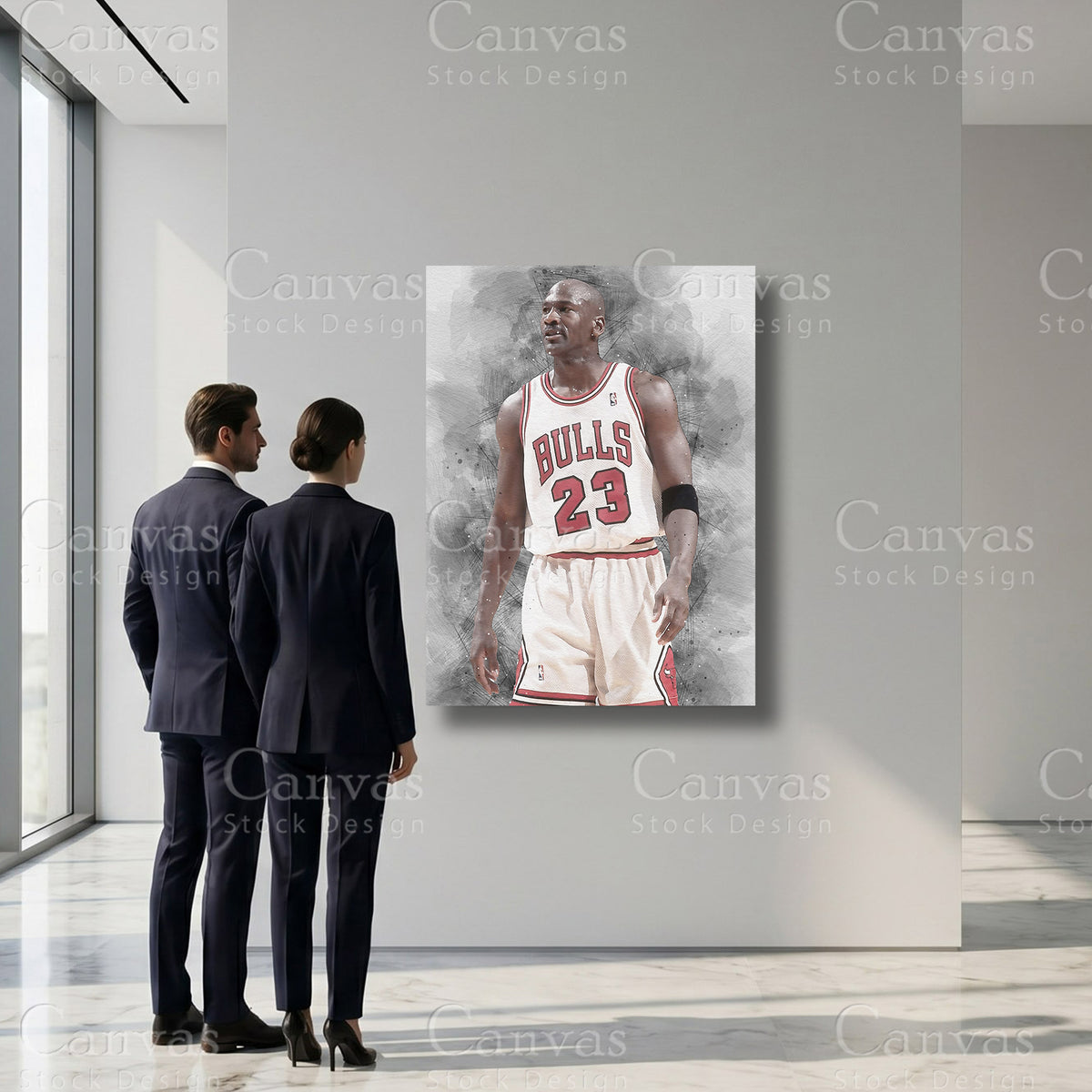 Michael Jordan professional basketball sports canvas