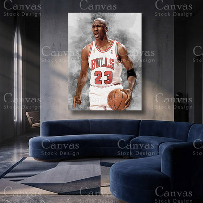 Michael Jordan NBA canvas artwork