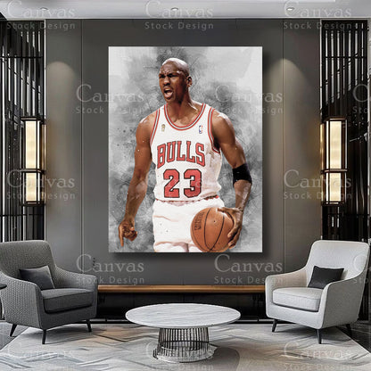 Michael Jordan athlete artwork for sophisticated interiors