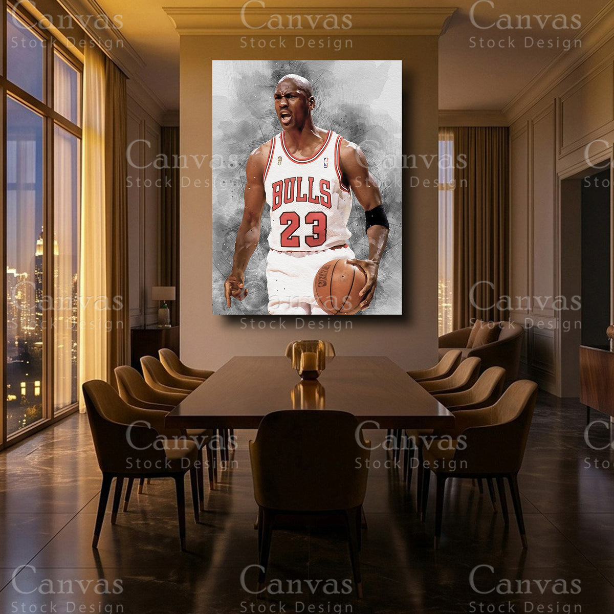 Michael Jordan luxury NBA wall decor