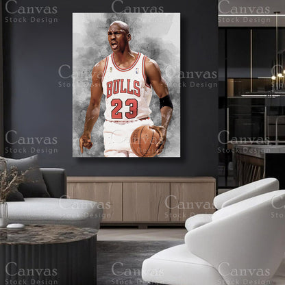 Michael Jordan statement basketball canvas artwork