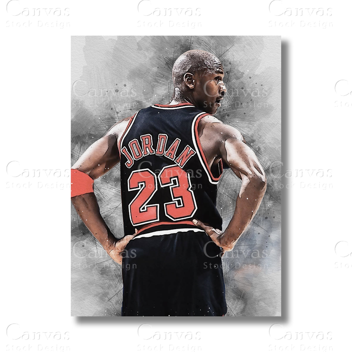 Michael Jordan Signature Basketball Canvas Wall Art