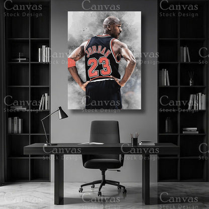 Michael Jordan basketball wall art on premium canvas