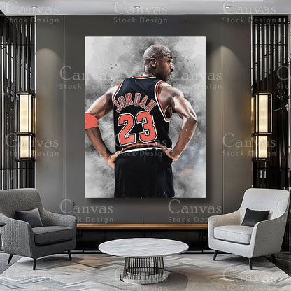 Michael Jordan athlete artwork for sophisticated interiors