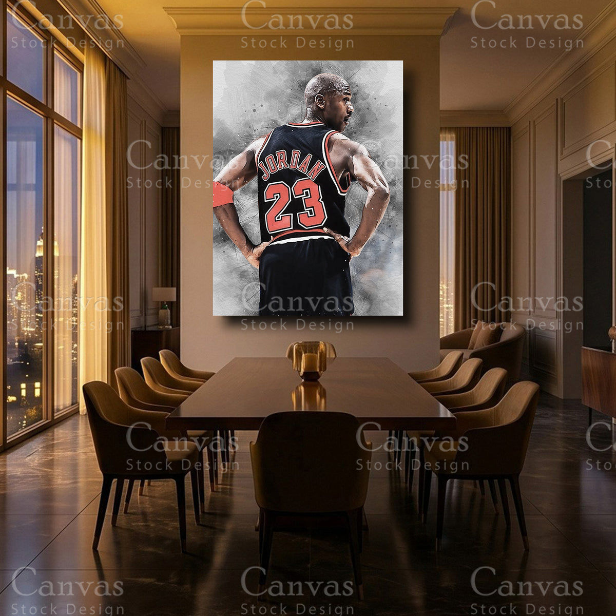 Michael Jordan luxury NBA wall decor
