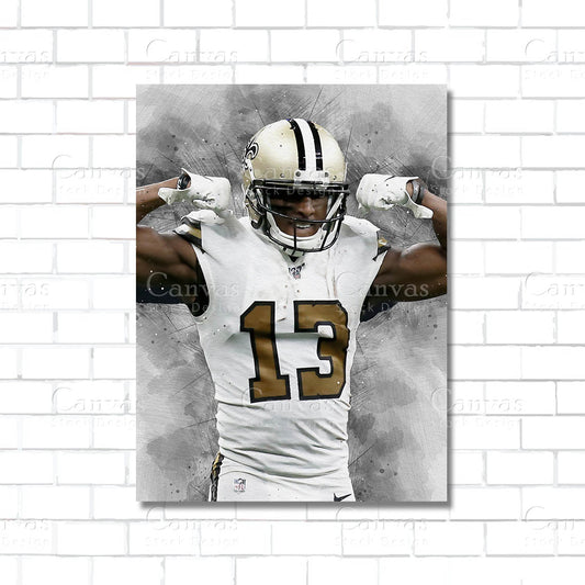 Michael Thomas Canvas Wall Art – NFL Wide Receiver Legend