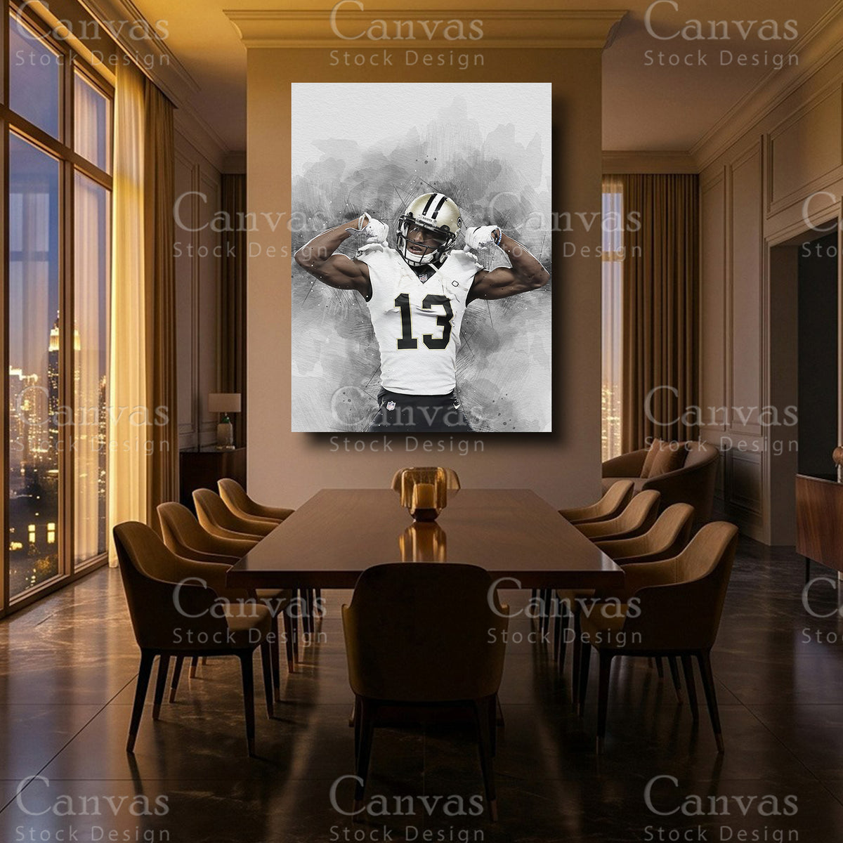 Michael Thomas framed canvas artwork