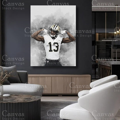 Michael Thomas wide receiver wall art