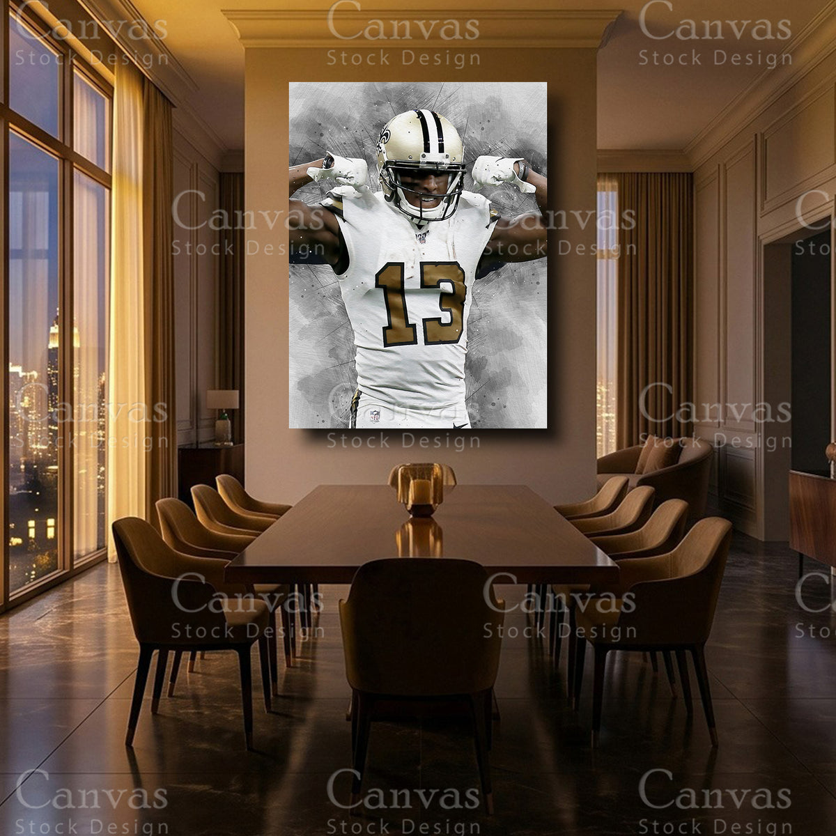 Michael Thomas framed NFL canvas
