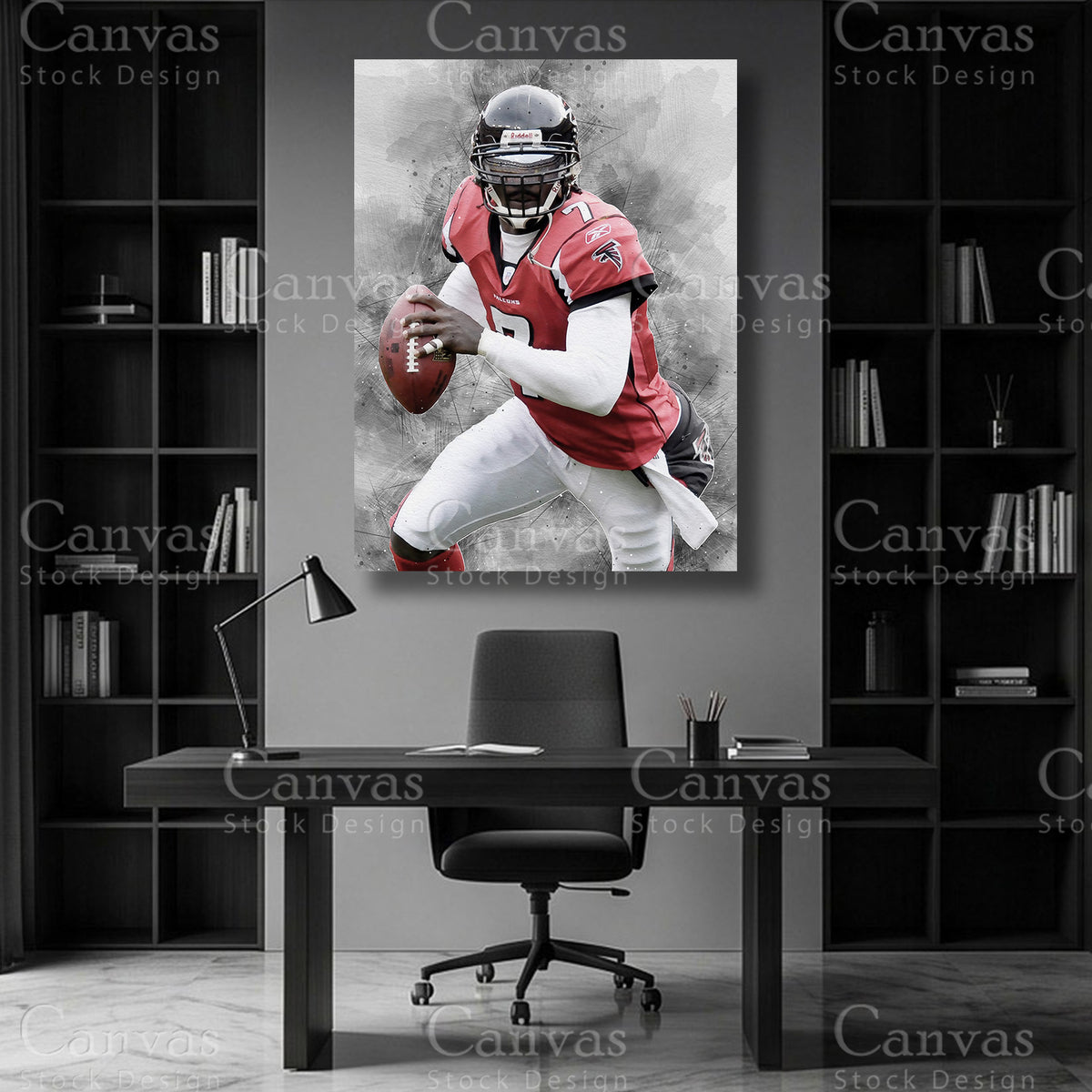 Michael Vick NFL canvas art