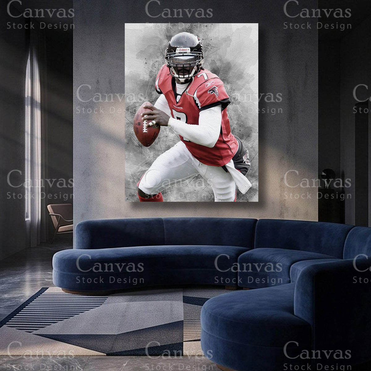 Michael Vick football artwork
