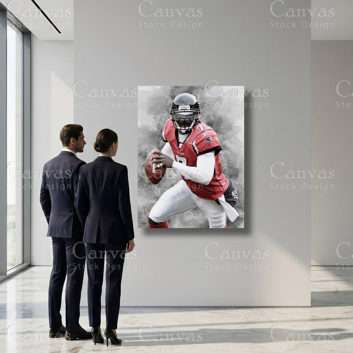 Michael Vick football wall decor